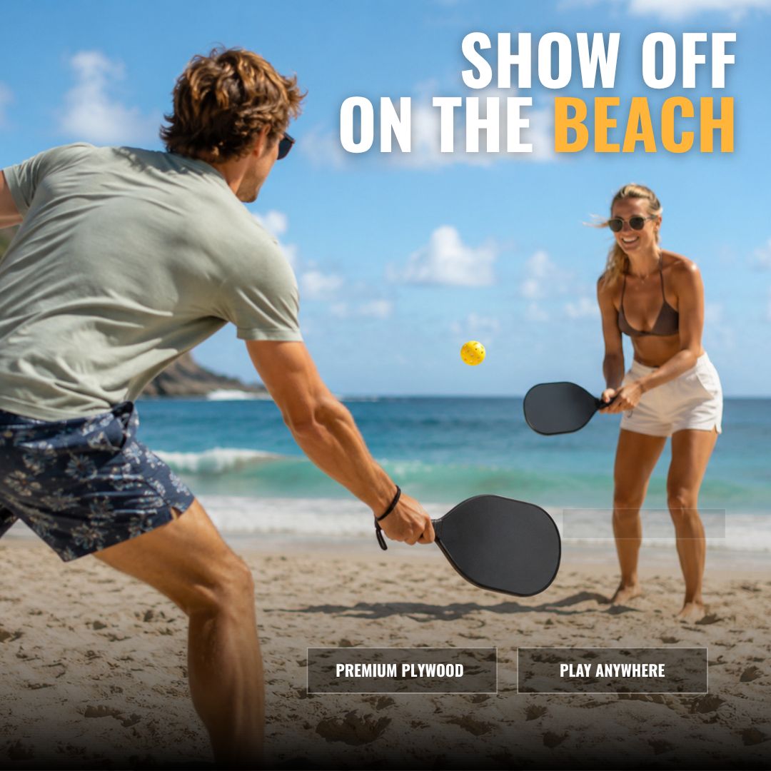Premium Houten Pickleball Set - 2 Rackets, 2 Ballen & Draagtas - Wicked Wood Games Pickleball Wicked Wood Games