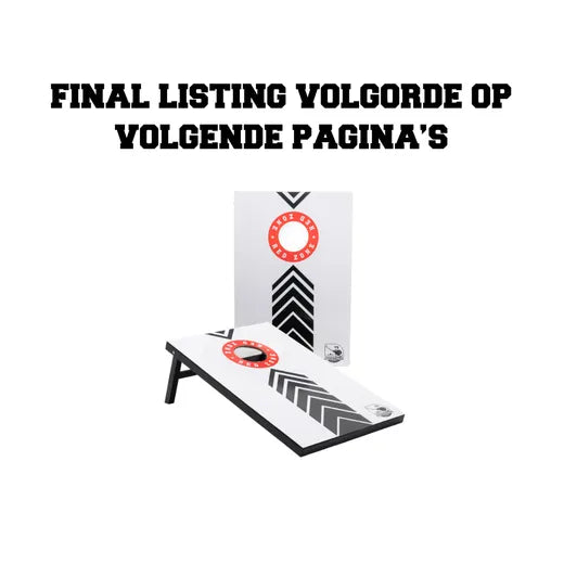 Complete Cornhole Set 90x60 - Red Zone - 2x4 Cornhole Zakjes - Incl Draagtas. Recreatieve Sets Wicked Wood Games