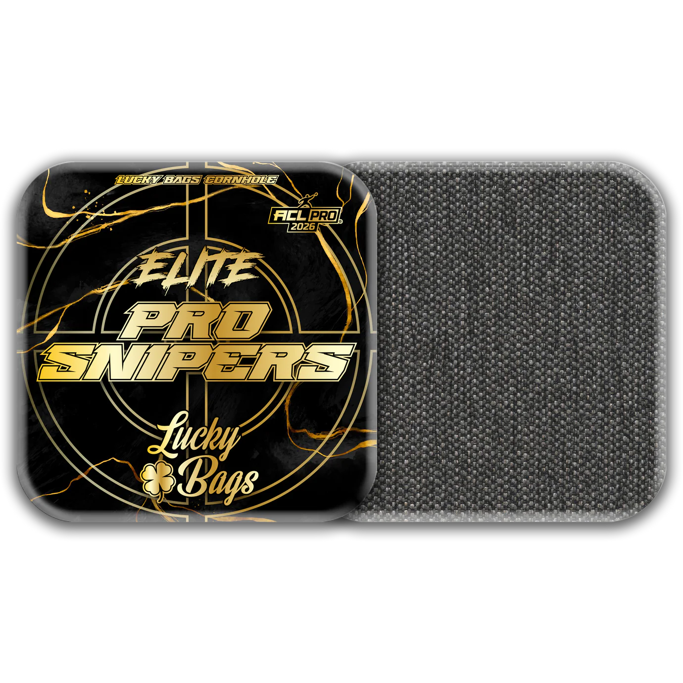 Lucky Bags - Pro Sniper Elite 2026 - ACL Pro Cornhole Bags Lucky Bags Black/Gold Marble