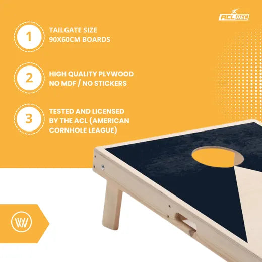 Cornhole Set - 90x60 - Black Cornhole sets Wicked Wood Games