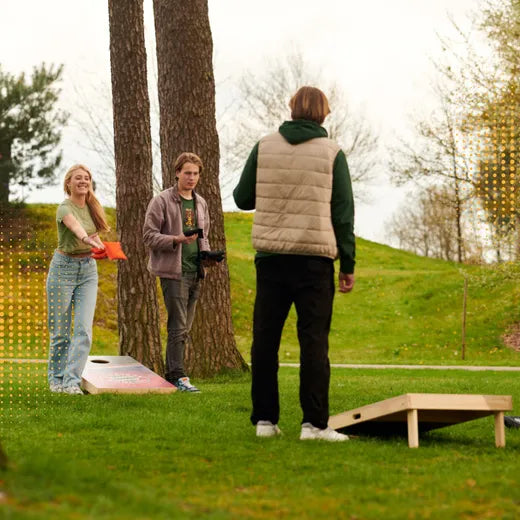 Cornhole Set - 90x60 - Black Red Zone Design Cornhole sets Wicked Wood Games