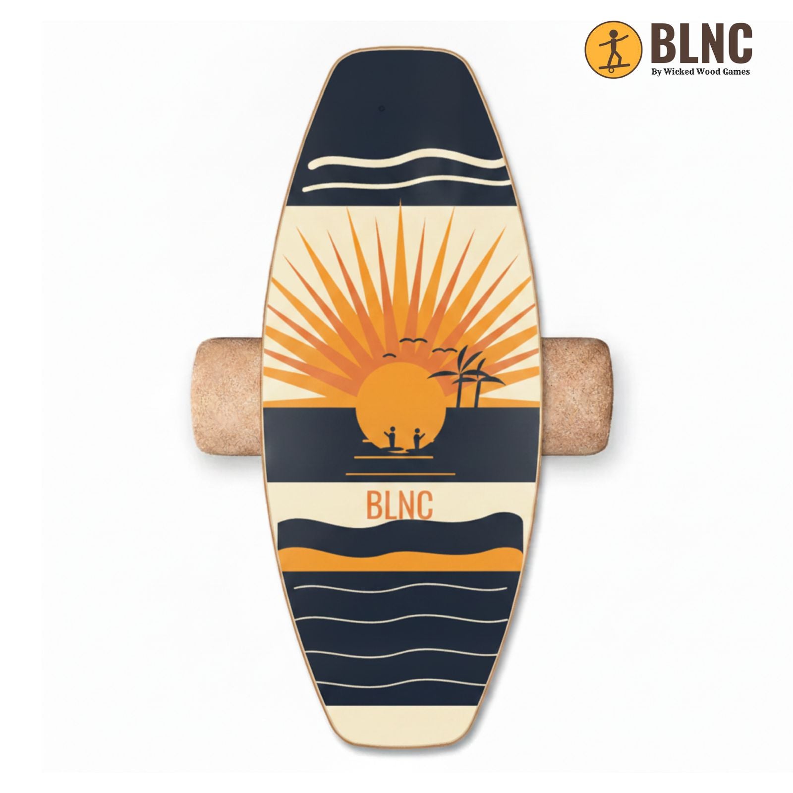 BLNC Trick Balance Board - Go Fishing Design - Met Roller